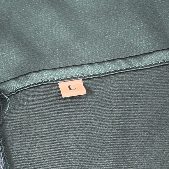 Sleek Satin Midi Dress in Deep Teal - Picture 6 of 7